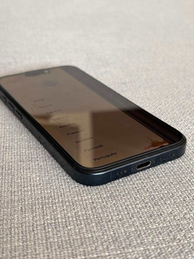 iPhone 15pro ブルーチタニウム ディスプレイ不良 要修理