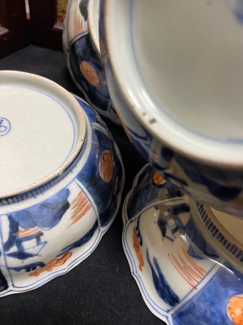 古伊万里　アンティーク　染付　色絵　染錦　膾皿　瑠璃　懐石料理　銘々皿　骨董