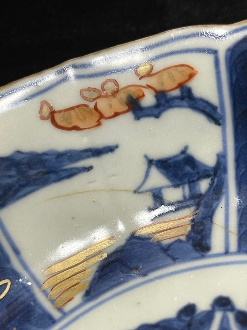 古伊万里　アンティーク　染付　色絵　染錦　膾皿　瑠璃　懐石料理　銘々皿　骨董
