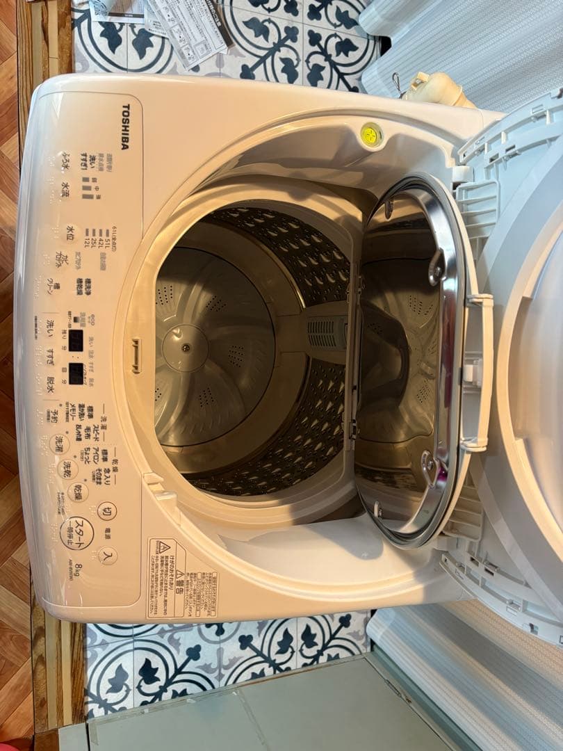 【引取り限定】TOSHIBA 全自動洗濯機ZABOON AW-8V9 8kg