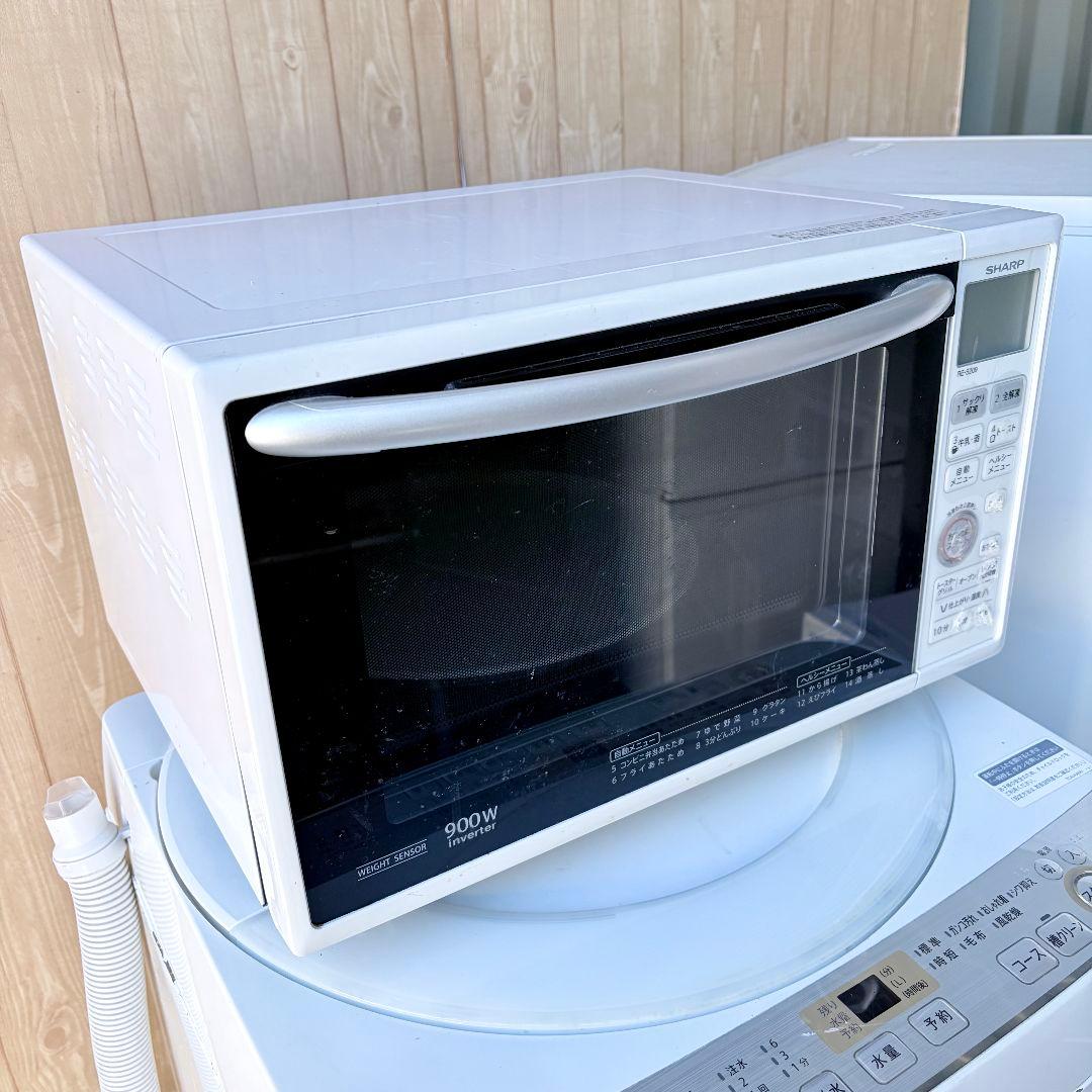 配送設置無料！ホワイト系純正SHARP冷蔵庫・洗濯機・レンジ3点セット！完動美品