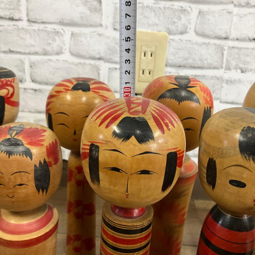 D-3 【11点セット】伝統こけし 昭和レトロ まとめ売り 作家物 銘あり