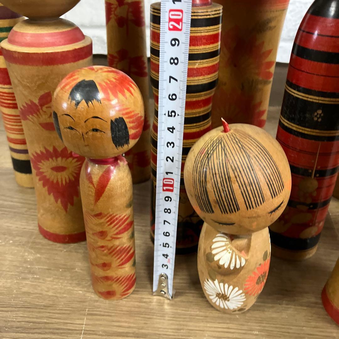 D-3 【11点セット】伝統こけし 昭和レトロ まとめ売り 作家物 銘あり
