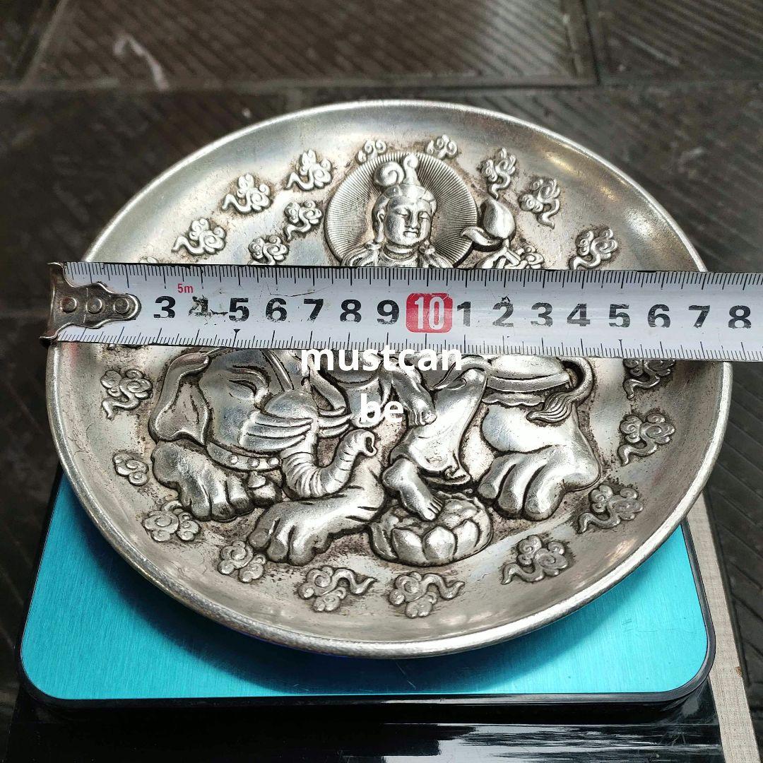 銅器 観音騎象銅盤 鎮宅辟邪 開運風水 招財 置物 工芸品 装飾品