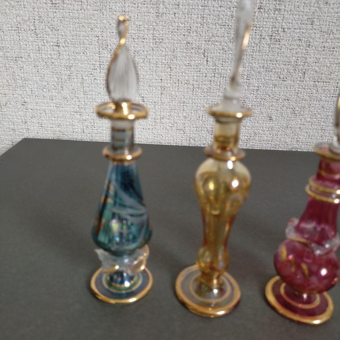 ガラス製香水瓶5本セット○D504