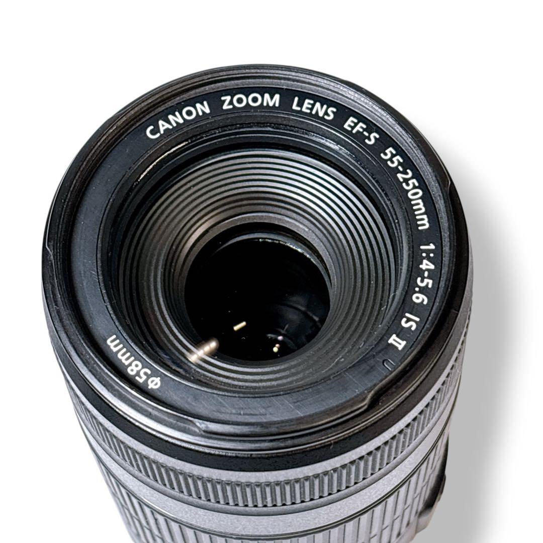 【美品】Canon EF-S 55-250mm F4-5.6 IS Ⅱ フード付