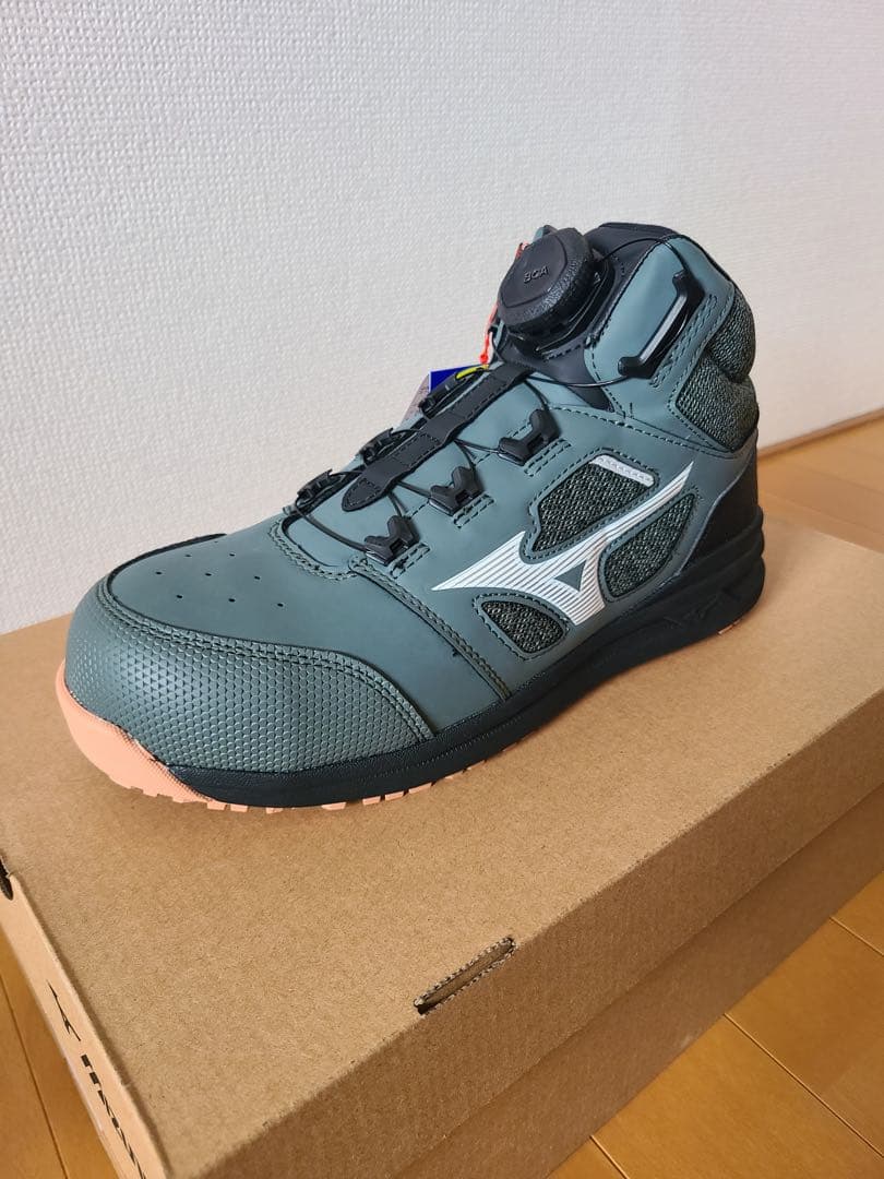 Mizuno VGS グレー 安全靴 BOAシステム