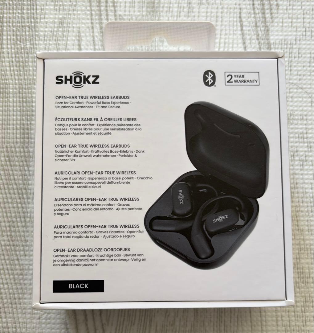 SHOKZ OPENFIT ブラック ワイヤレスイヤフォン