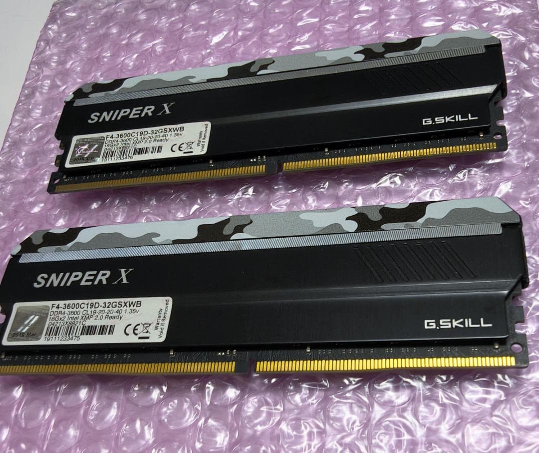 【32GB】G.Skill F4-3600C19D-32GSXWB 16GB2枚