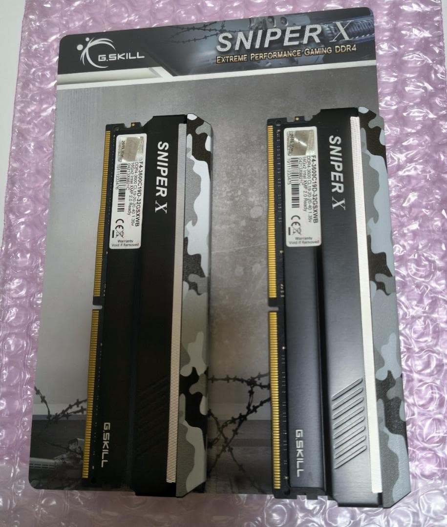 【32GB】G.Skill F4-3600C19D-32GSXWB 16GB2枚