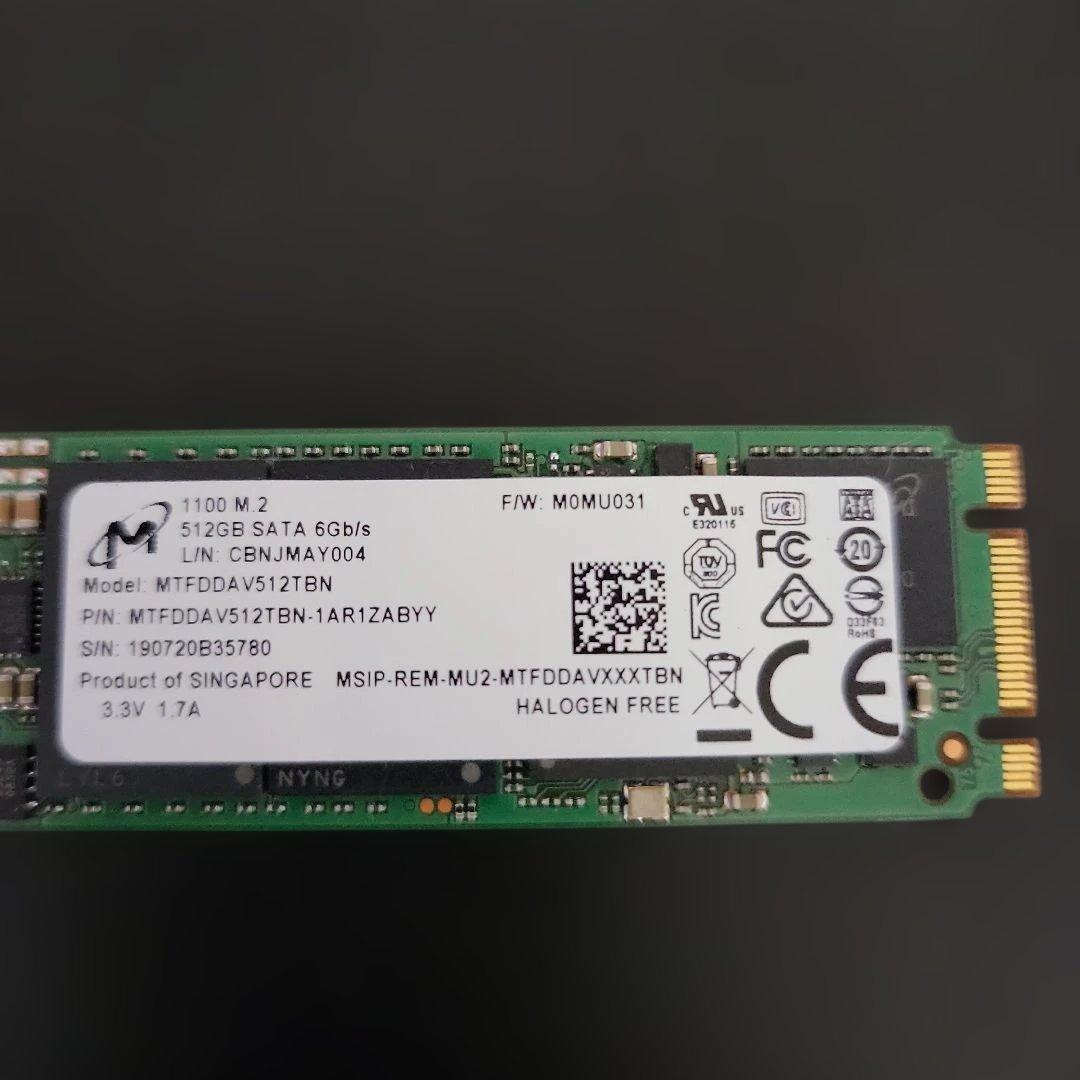 内蔵型SSD Micron 1100 MTFDDAV512TBN:512GB SSD