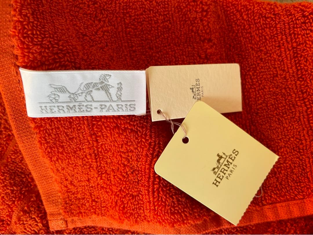 HERMES-PARIS オレンジタオル