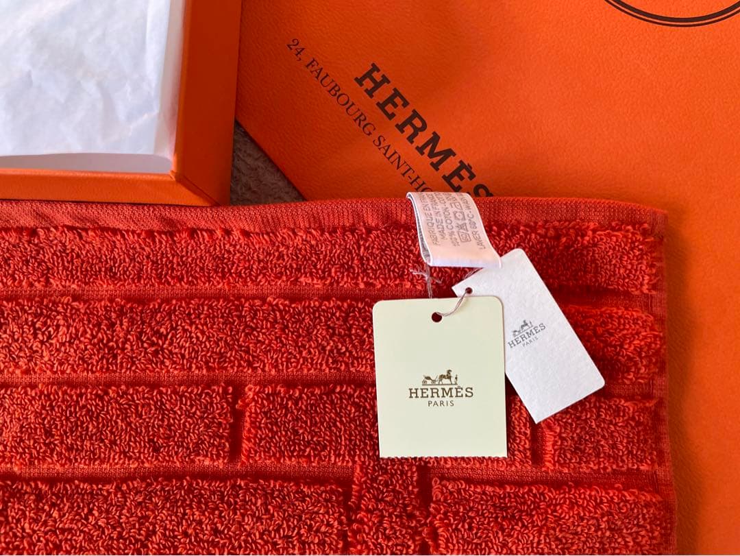 HERMES-PARIS オレンジタオル