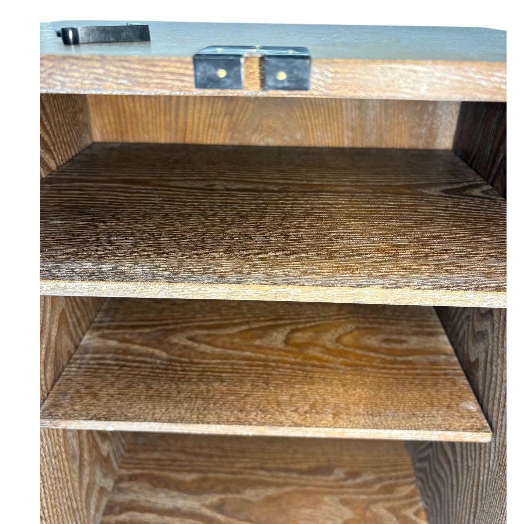 ★中古品★茶道具　蝋引き仕上げ（桑色）旅箪笥　［紙箱］
