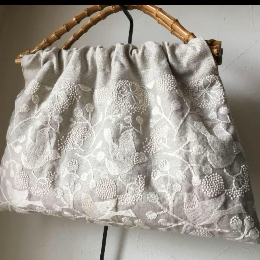 ハンドメイドバッグ　bird gardenバッグ