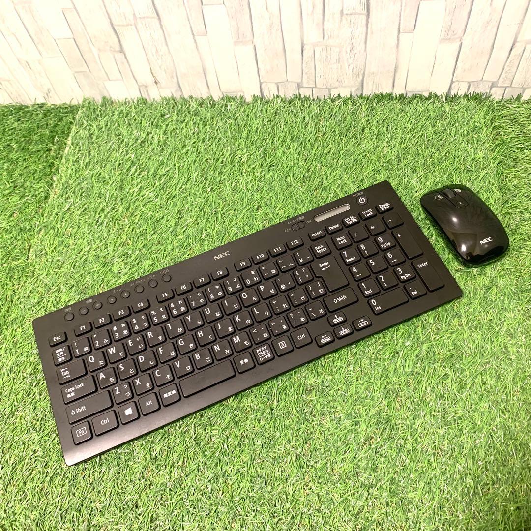 NEC 良品ワイヤレスキーボードマウスセット KG-1129 MG-1625