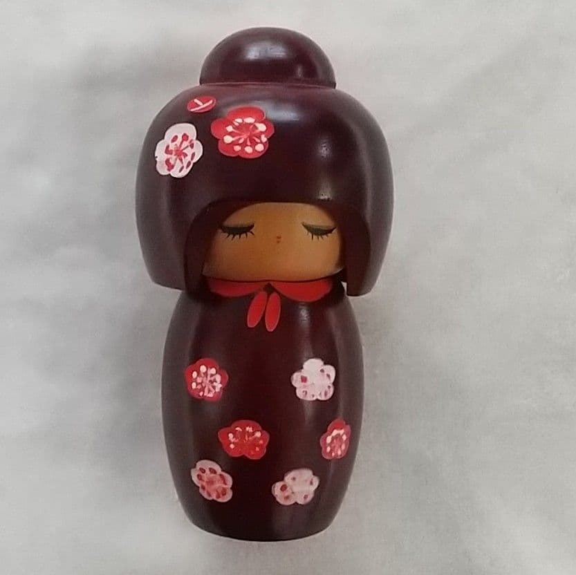創作こけし　高見沢一夫　青木蓼華　ひな菊　エンジ　梅　　宮下はじめ