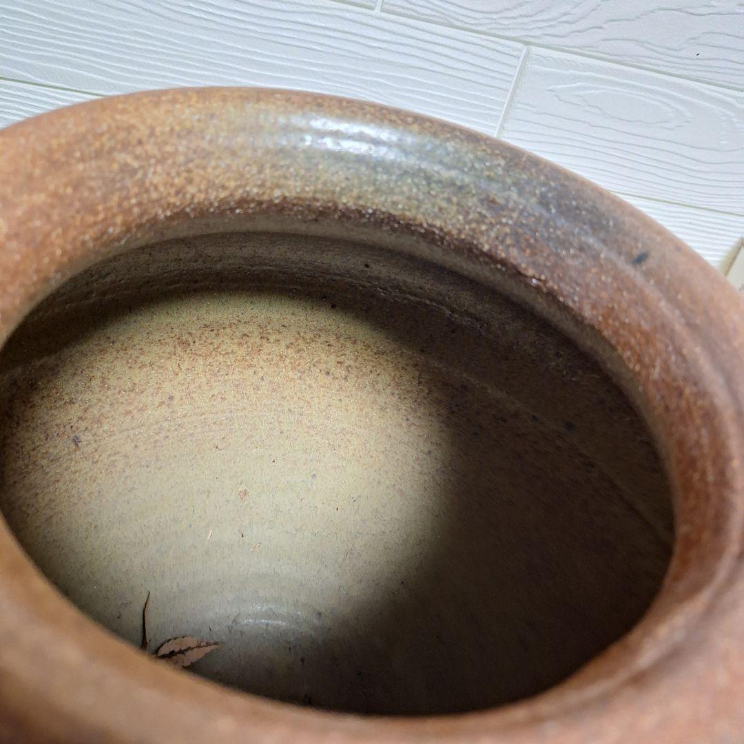 【極大・伝統工芸士】信楽焼 上田春山作 松竹梅 刻絵 大壺 飾瓶 35cm 銘有
