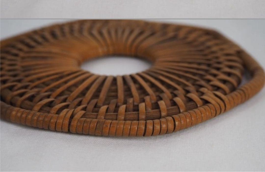 送料無料　時代物　瓶敷/瓶床 径約10ｃｍ　煎茶道具 検/中国古玩清時代民国唐木