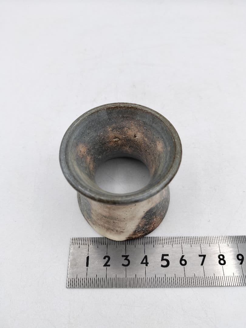 d198 蓋置 萩 千切　14代板倉新兵衛 木箱 茶道具 古物