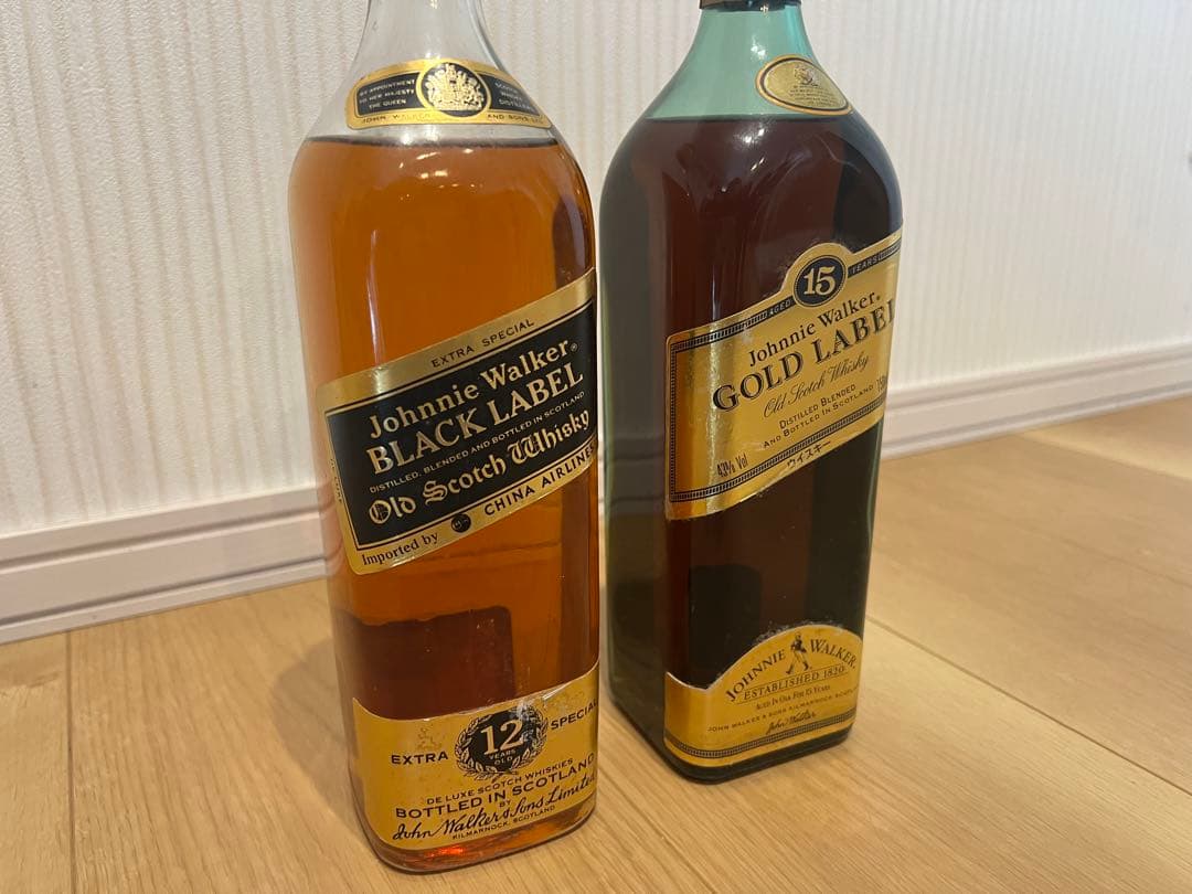 Johnnie Walker ブラックラベル12年 ゴールドラベル15年