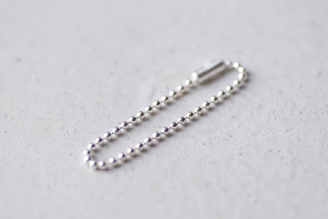 SV925 シルバー キーホルダー ボールチェーン 幅2.0mm 10cm 3本