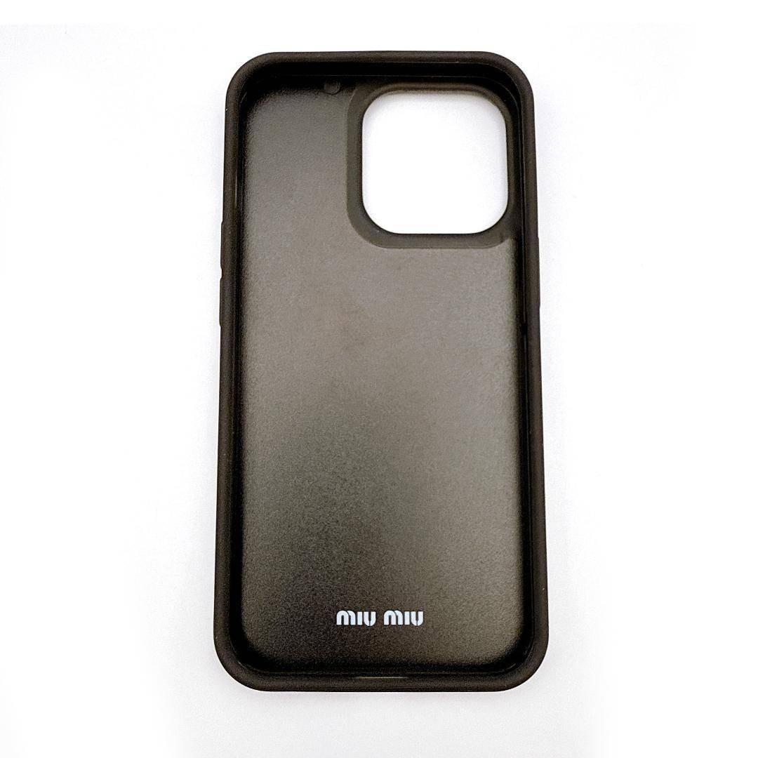 美品【MIU MIU／ミュウミュウ】iPhone 13 Pro ラバー携帯ケース