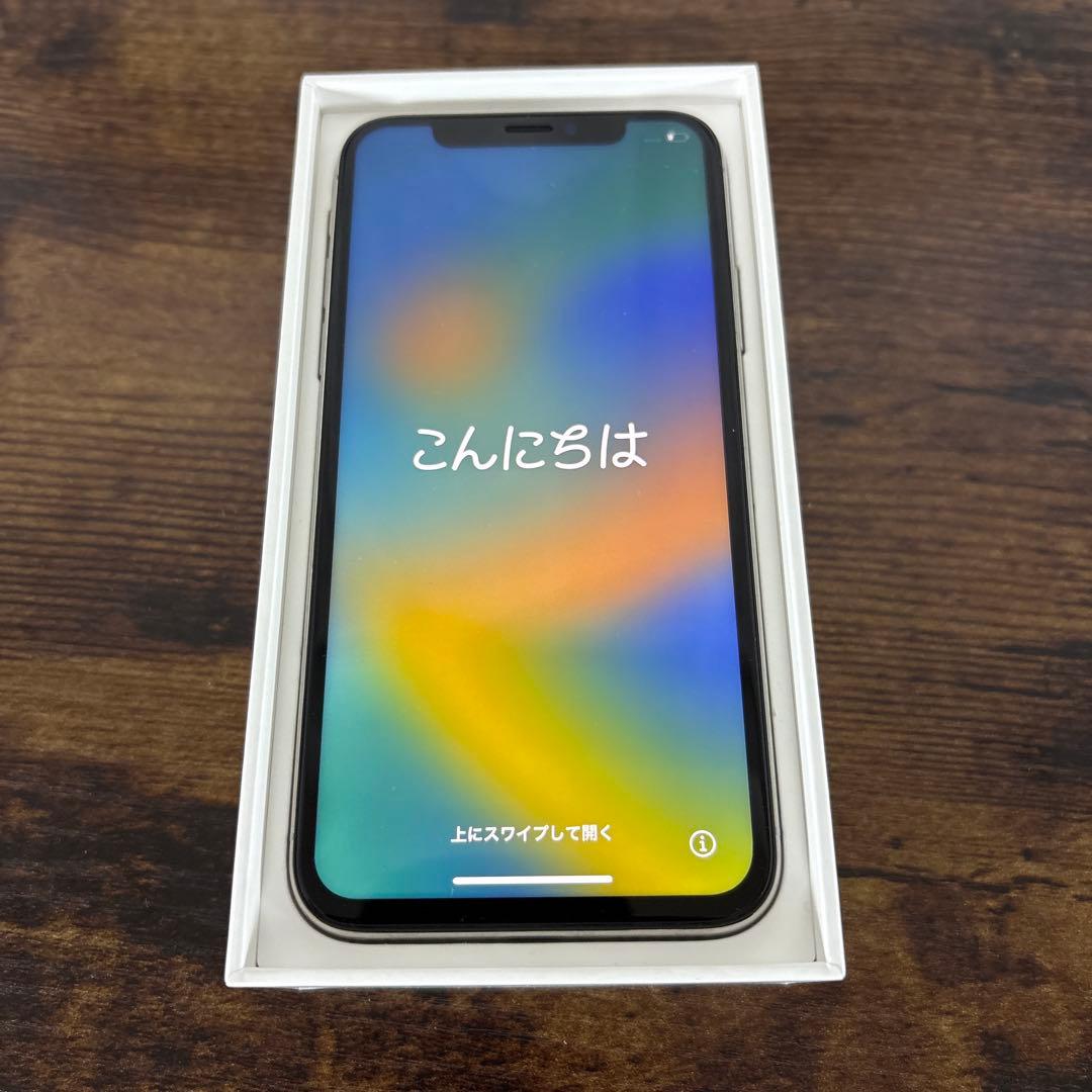 Apple iPhone X 256GB 本体　ガラスシート　ケース付