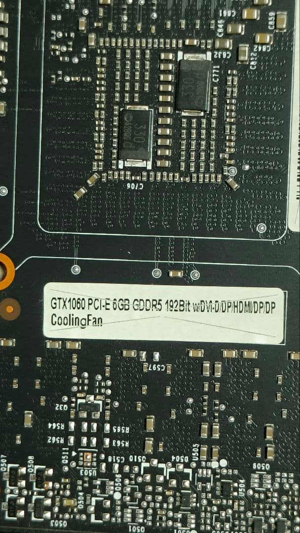 NVIDIA GTX 1060 6G 動作確認済み