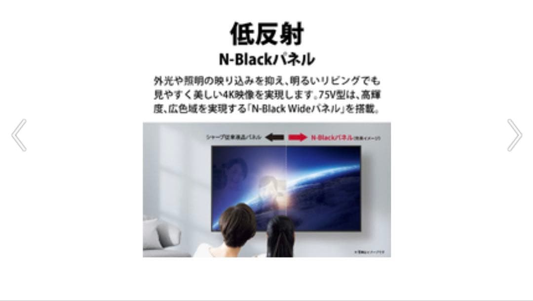 シャープ 65V型4Kチューナー内蔵液晶テレビ AQUOS 4T-C65GN1