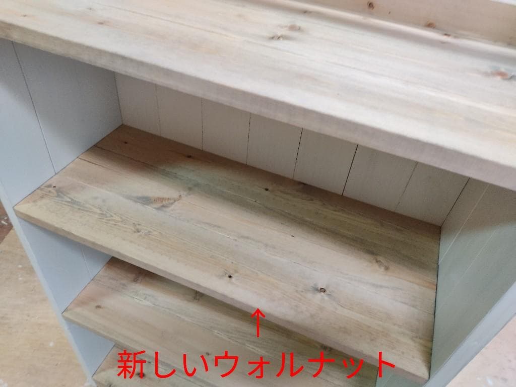 サイズデザインオーダー可！２扉キッズハンガーキャビネットシャビーホワイト受注製作