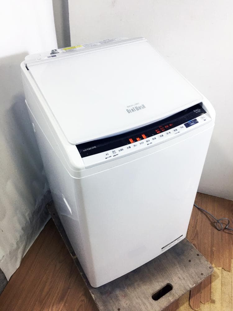 ★分解洗浄済！日立 8㎏ 洗濯乾燥機【BW-DV80E-W】GD1L