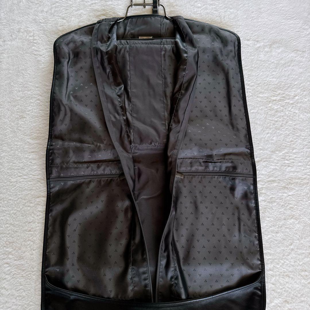 希少✨ 【TUMI】92130D4 レザーガーメントケース 衣類ケース ブラック