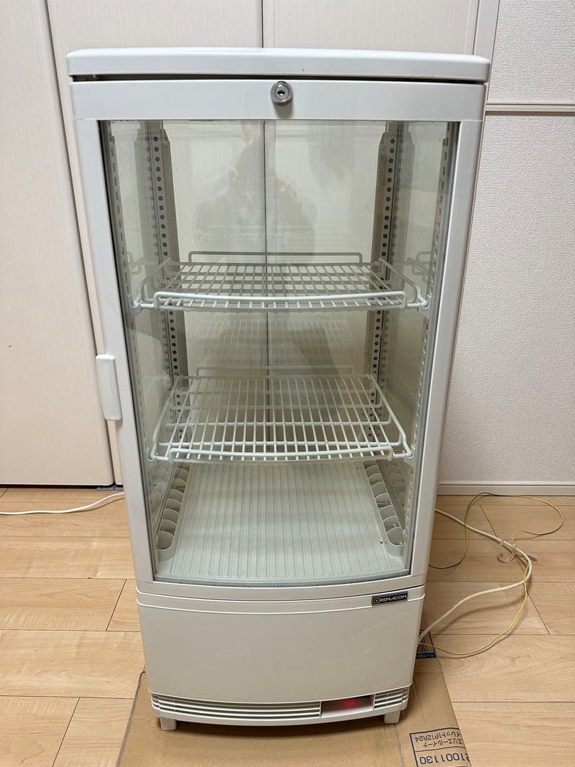 レマコム 4面ガラス 冷蔵ショーケース LEDライト内臓 rcs-4g84s