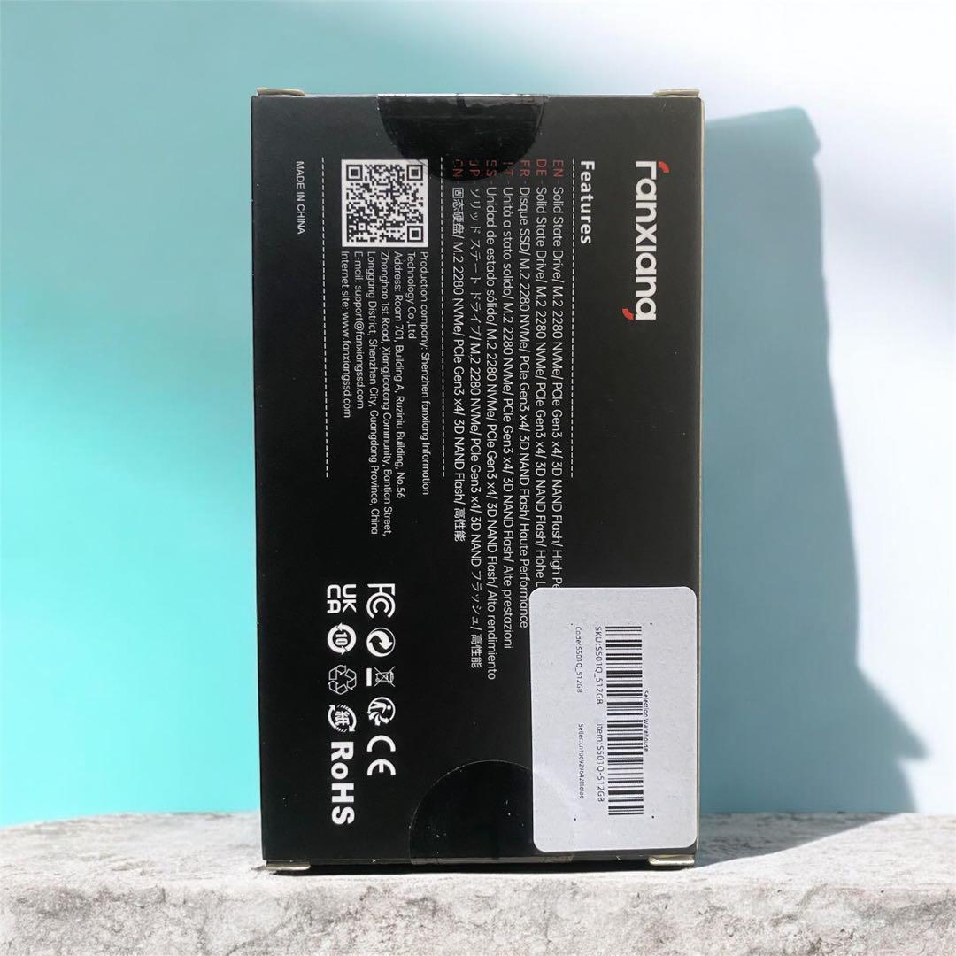 新品未開封　Fanxiang SSD Nvme M.2 512Gb