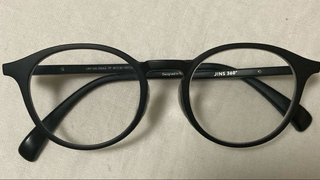 【ほぼ未使用】JINS 360 調光レンズ（グレー）度入りメガネ おしゃれ