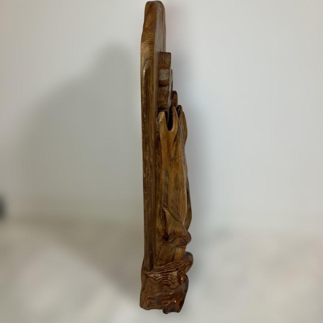 訳あり　屋久杉工芸品　衝立　一枚板　世界遺産　 和　屋久杉　刻印有　シール付