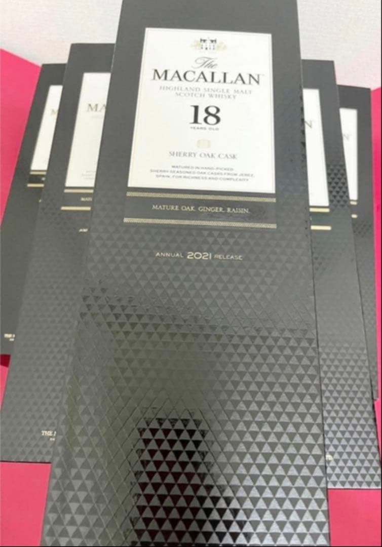 【未使用】希少！　マッカラン18年 空箱　６本セット　専用段ボール付き