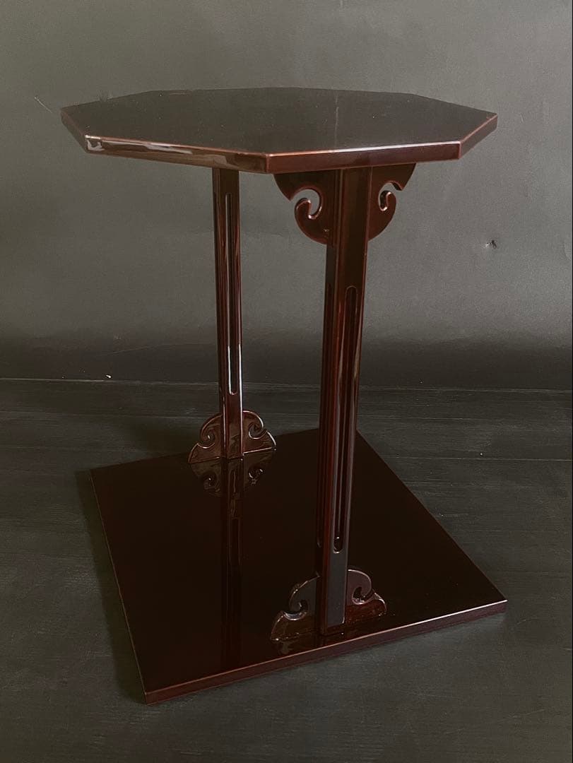 【美品】「母」輪島塗 淡々斎好 寿棚 芳斎 共箱 組立式 茶道具 （402Ｂ）