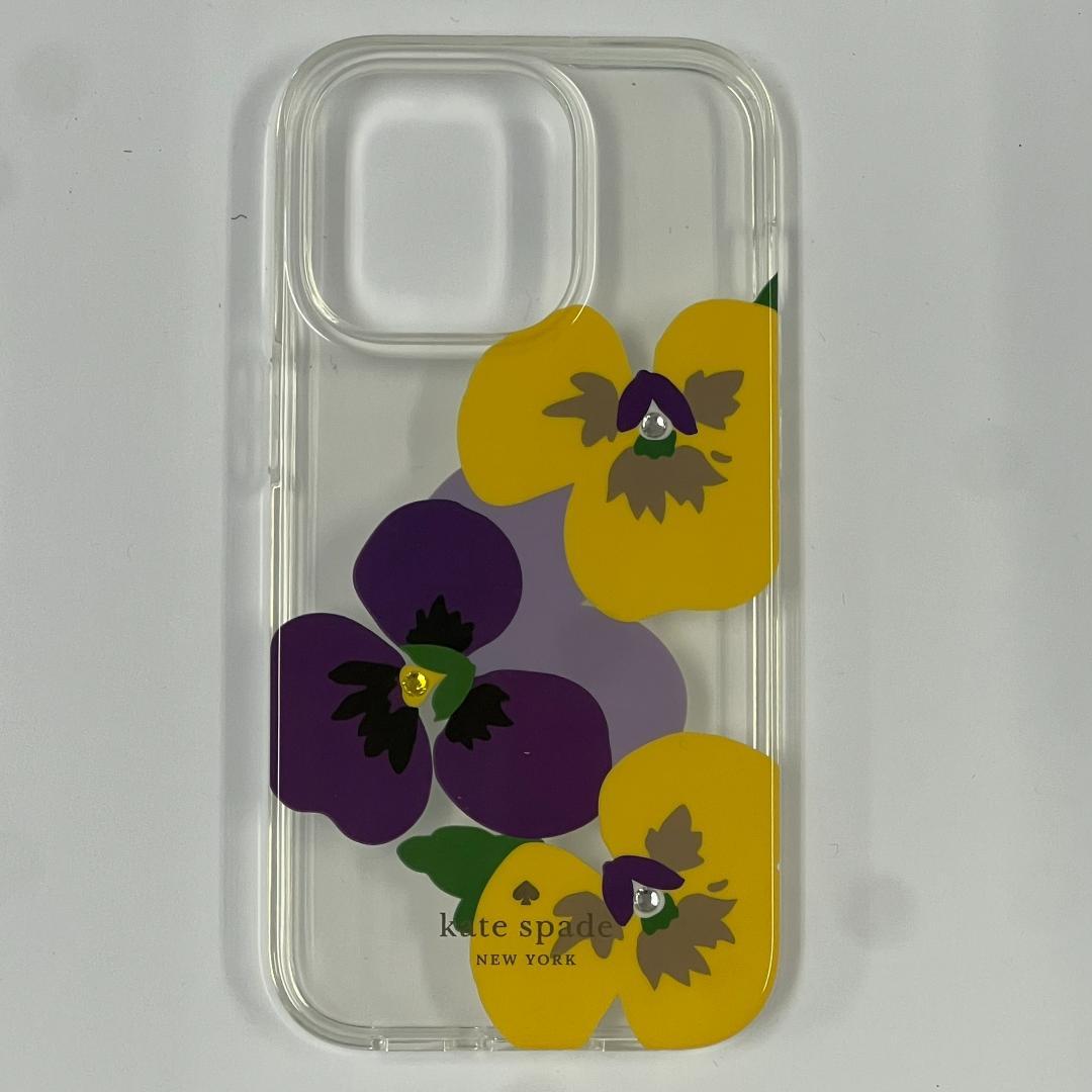 新品未使用♪　kate spade パンジー花柄 iPhoneケース