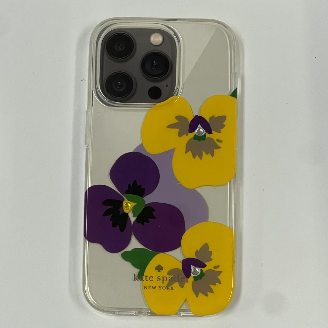 新品未使用♪　kate spade パンジー花柄 iPhoneケース
