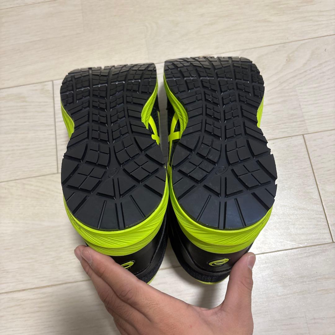 asics 安全靴 黒/黄緑 JSAA認定