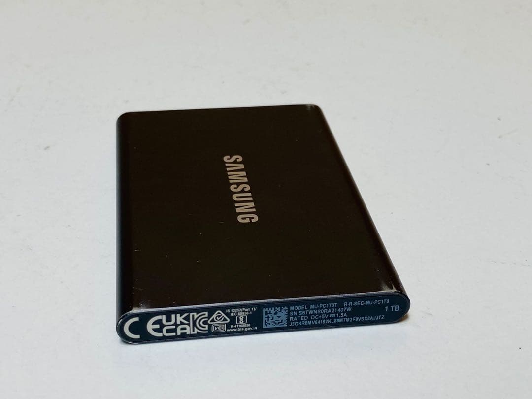 Samsung ポータブルSSD T7 1TB MU-PC1T0T