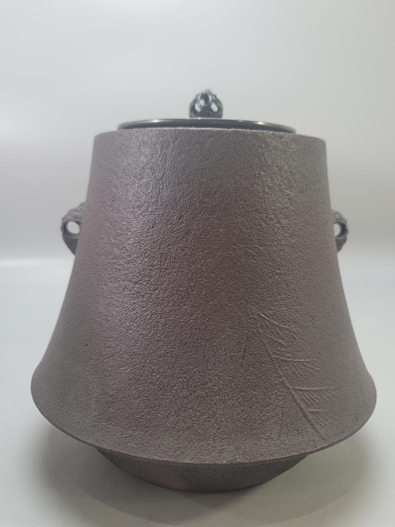 茶道具 仙鏡 富士釜 釜師 菊地政光 造 共箱 美品 DT802