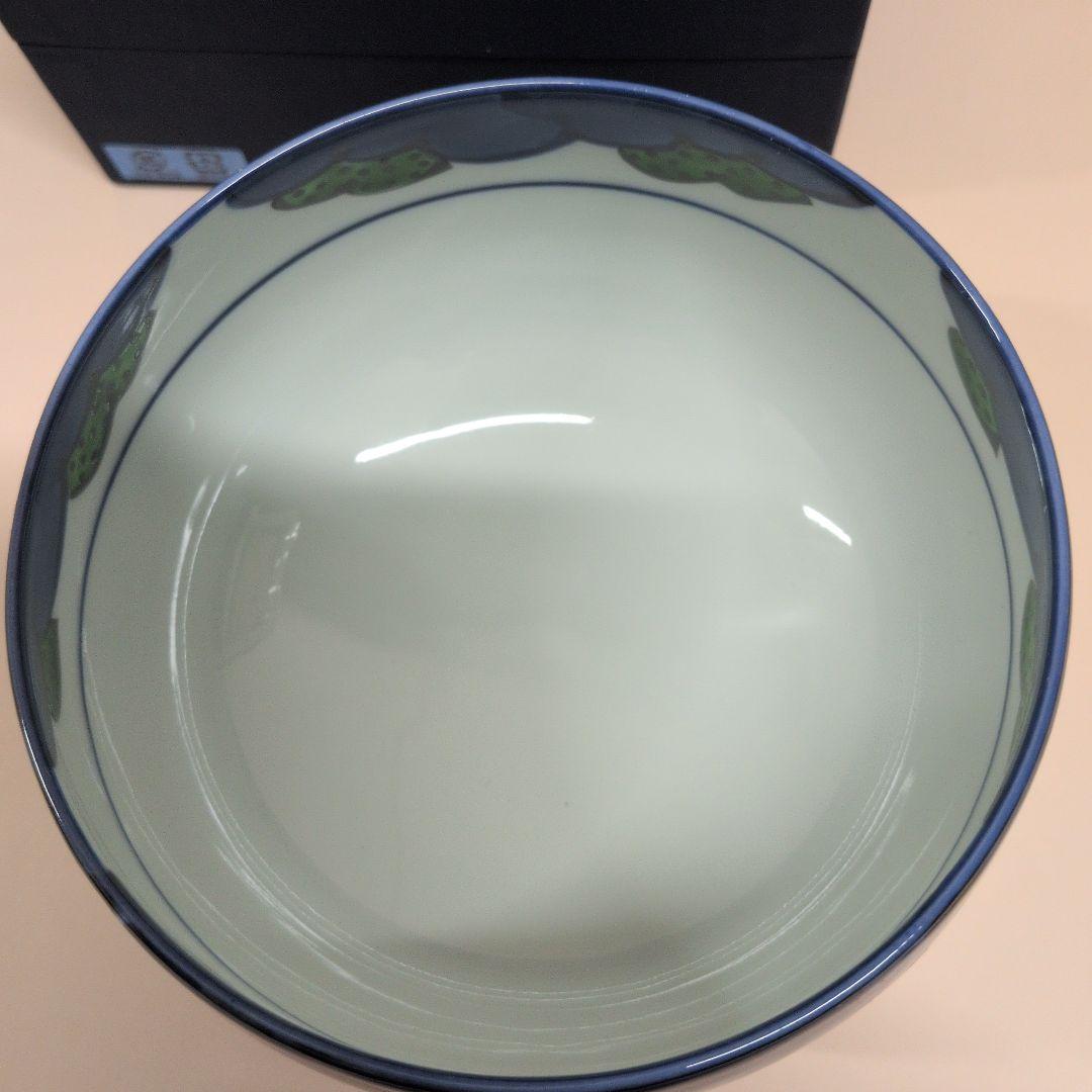 【未使用品】有田焼 源右衛門窯 染錦大樹 麺鉢 飯碗
