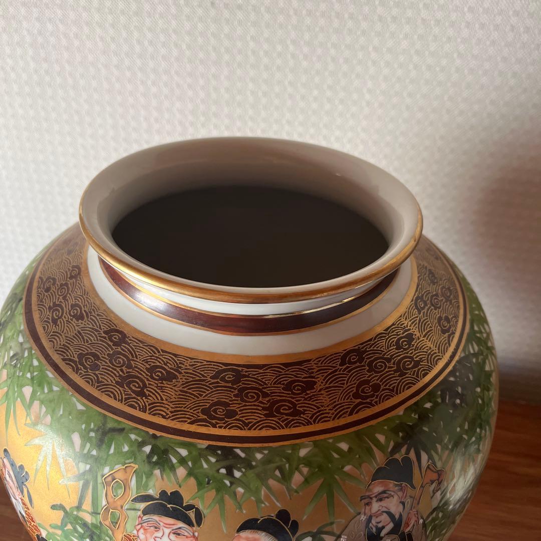 九谷焼　壺　特大　七福神　開運　神様
