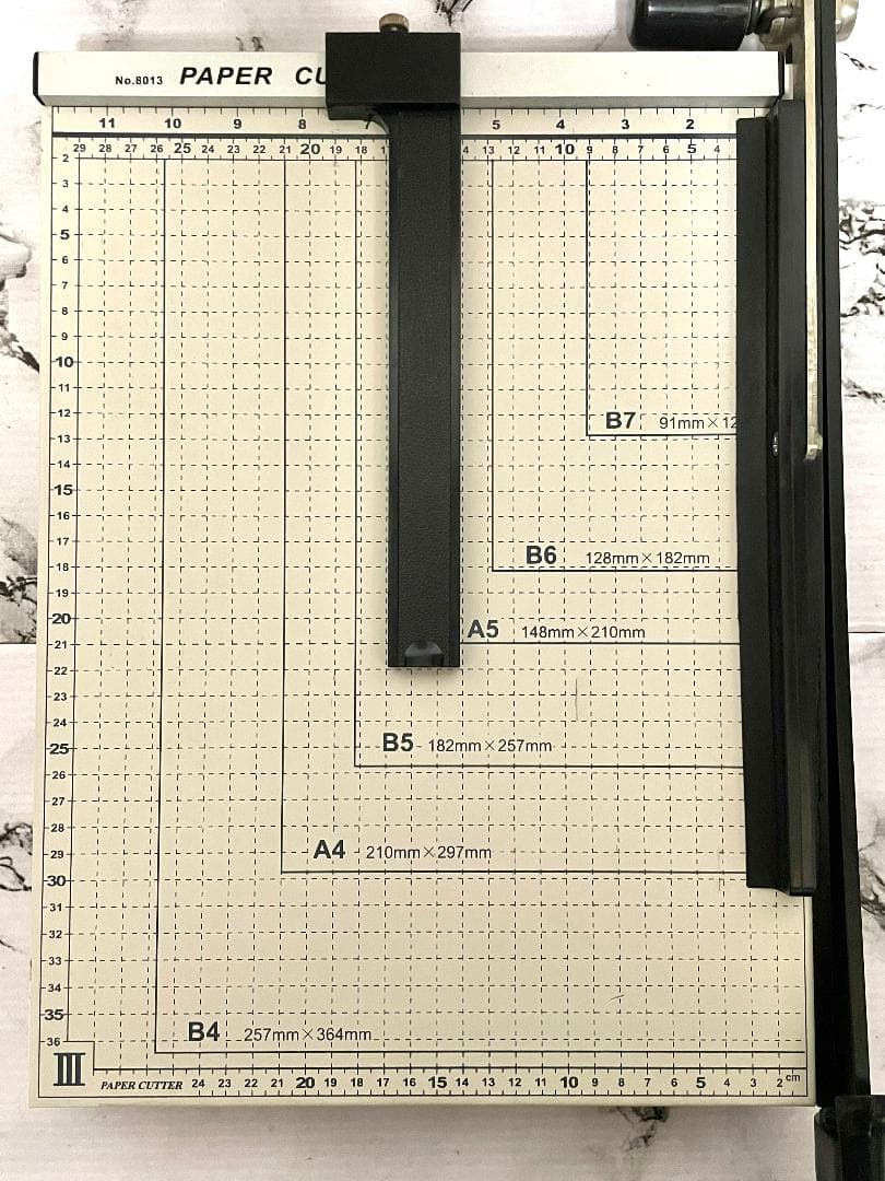 【良品】No.8013 ペーパーカッター 裁断機 B4-B7対応