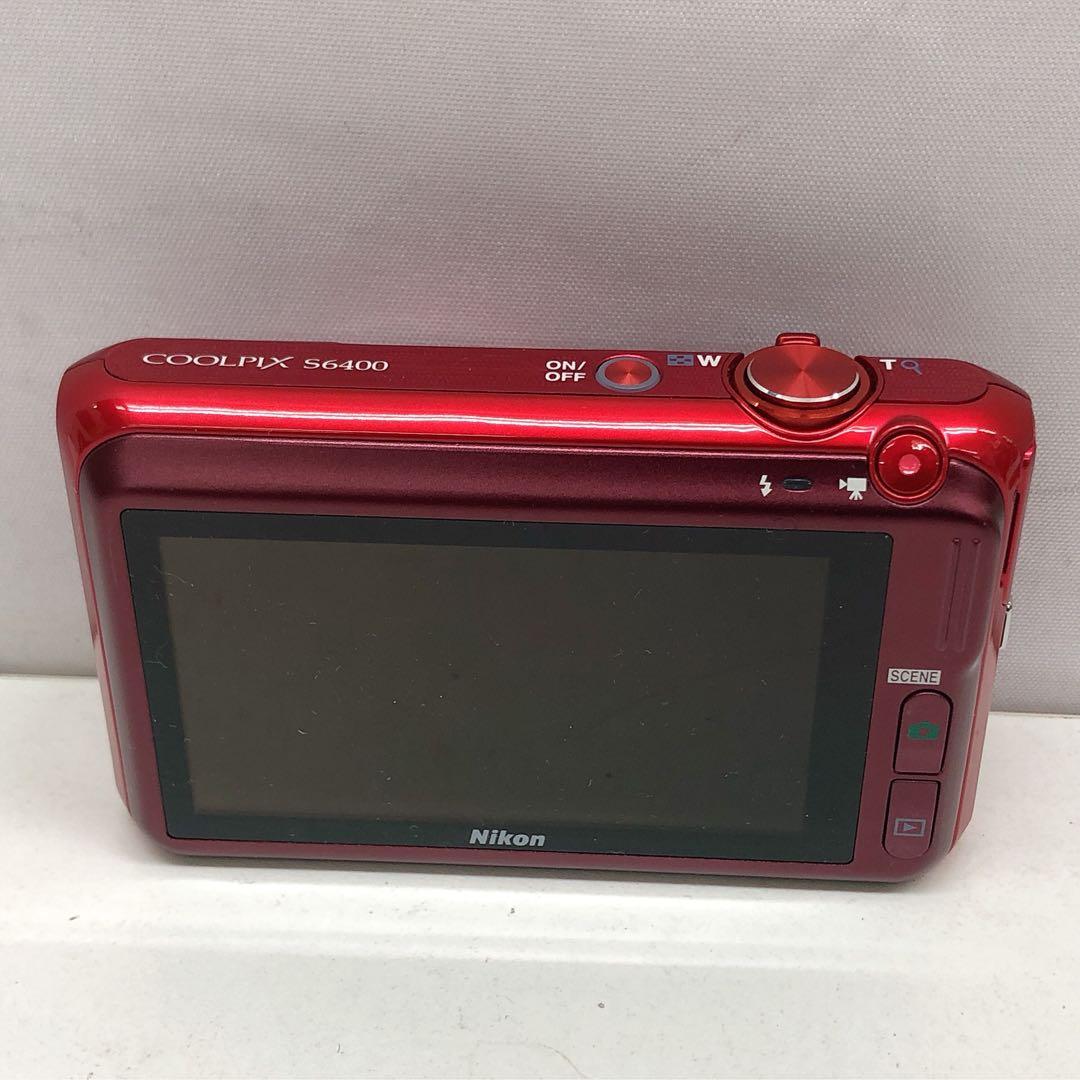 3AM9 Nikon COOLPIX S6400 レッド 動作良好 12倍ズーム