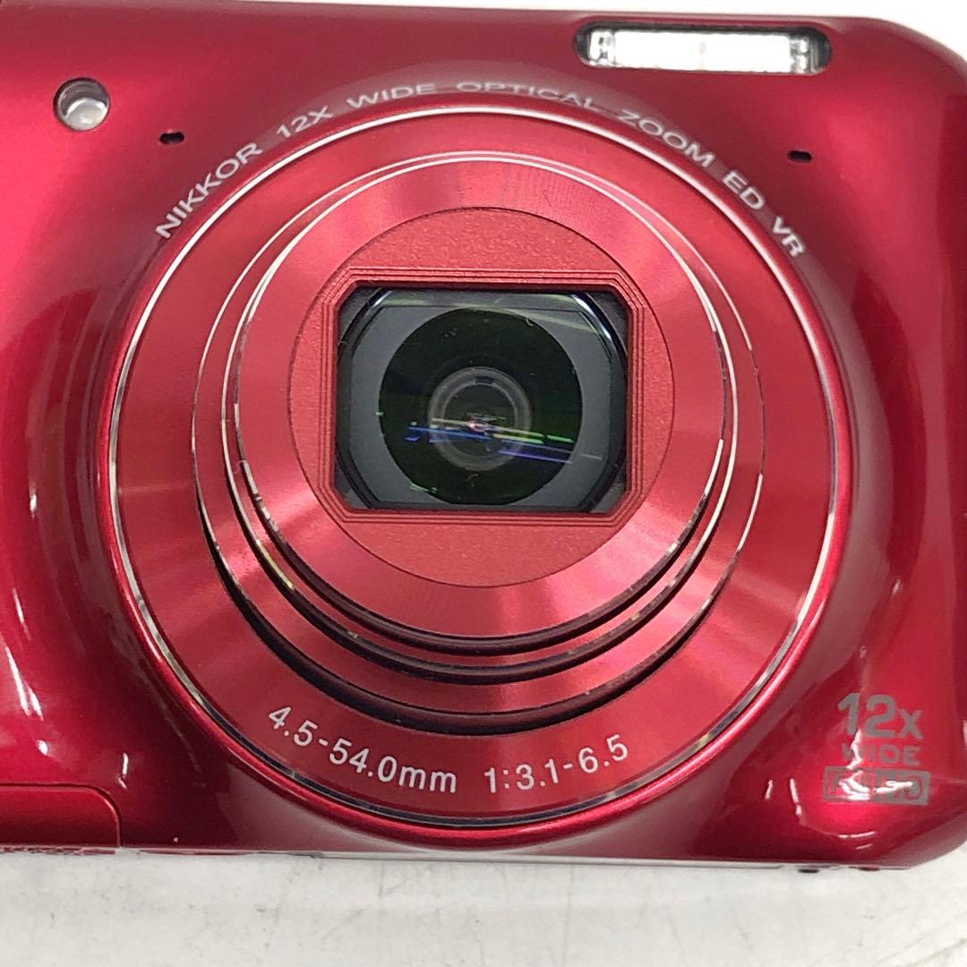 3AM9 Nikon COOLPIX S6400 レッド 動作良好 12倍ズーム