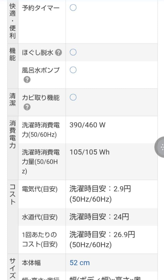縦型洗濯機本体 ホワイト 排水ホース付き　SHARP ES-GE7D